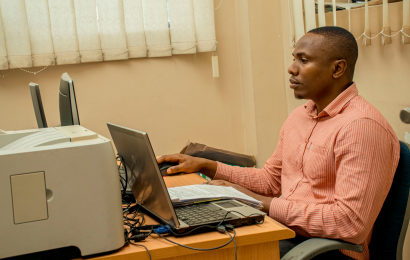 Head of I.T Department working at His Station